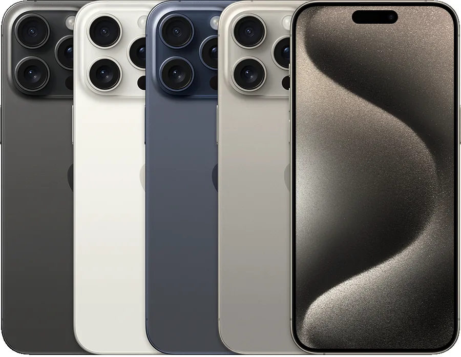 Imagem de referência da linha iPhone 15 Pro Max